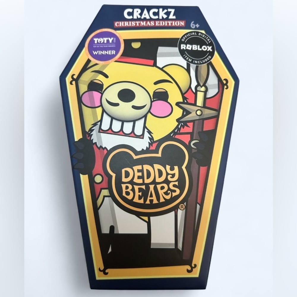 Deddy Bears CRACKZ Coffin 6” Plush WITH ROBLOX DIGITAL ITEM - NEW SEALED